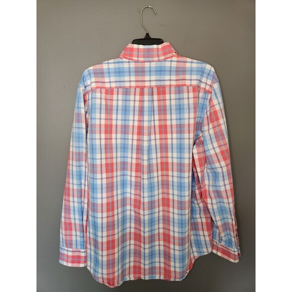 Vineyard Vines Men's L Blue Pink Plaid Long Sleeve‎ Button Down Whale Shirt - Picture 3 of 6